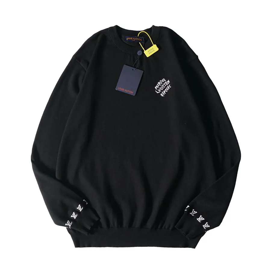Vuitton Embroidered Cotton Crewneck Sweater