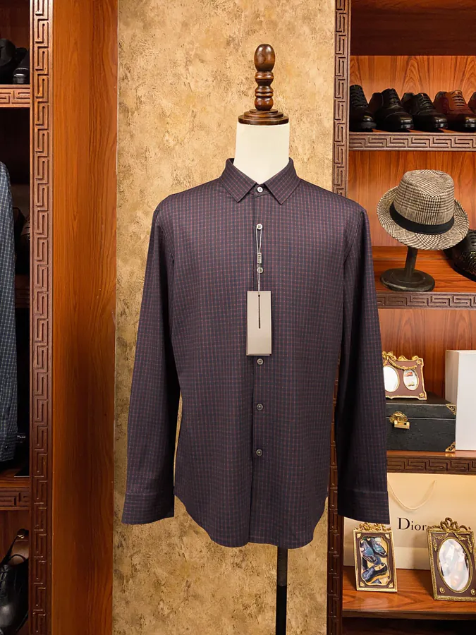 CD DIOR Men's Shirt Premium Fabric, Luxury Buttons, S 4XL