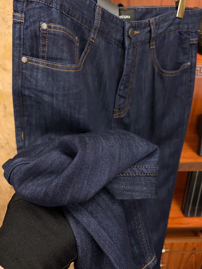 Zegna Spring Summer Thin Leisure Jeans Comfortable Fit