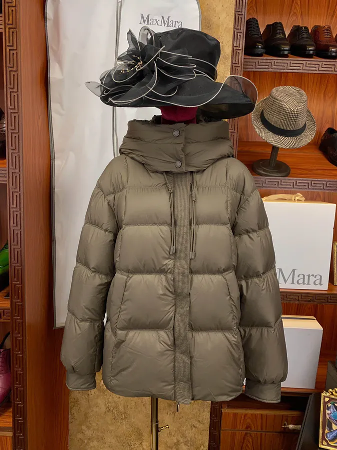 MaxMara Premium Longline Down Coat with Hood