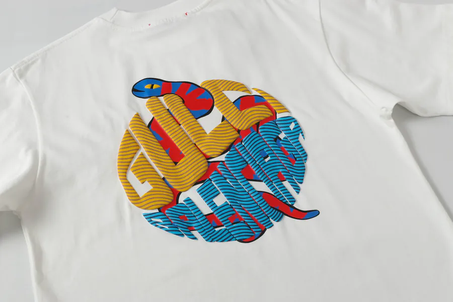 X Collaboration 25ss Logo Print Round Neck T Shirt Unisex