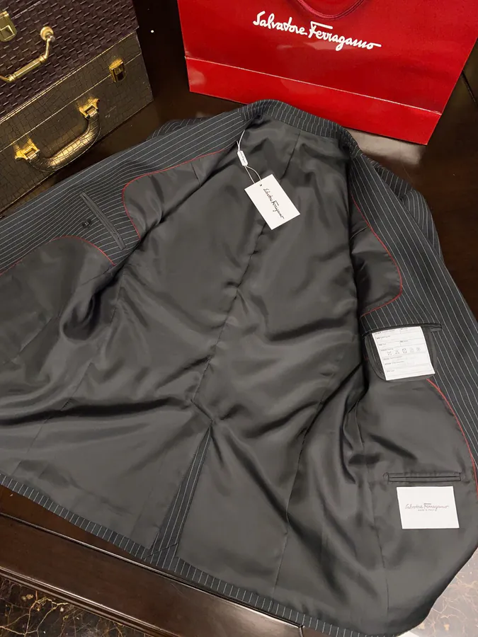 Ferragamo Noble Exclusive Men's Suit Set Business Formal Wear