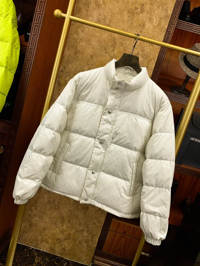 Premium Down Jacket Come Hearts, Dark Pattern Silver Button