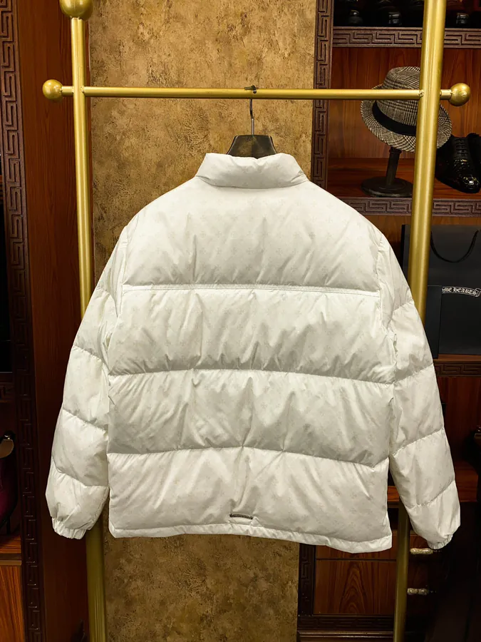Premium Down Jacket Come Hearts, Dark Pattern Silver Button