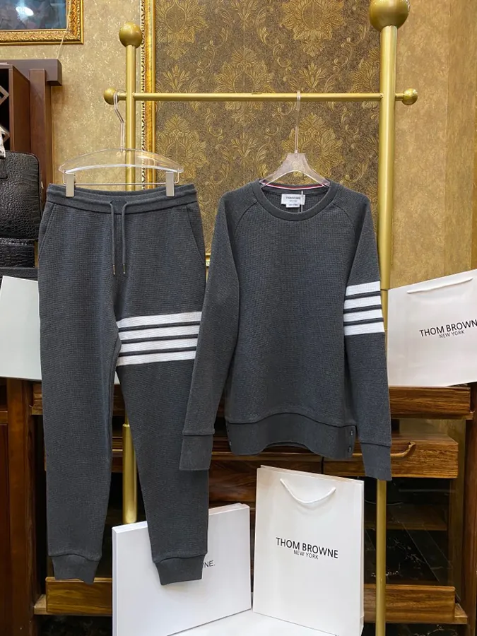 Thom Browne TB Unisex Hoodie Premium Cotton Fabric
