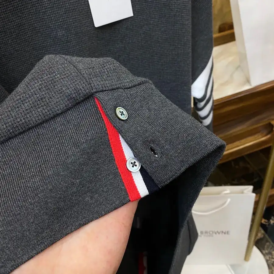 Thom Browne TB Unisex Hoodie Premium Cotton Fabric