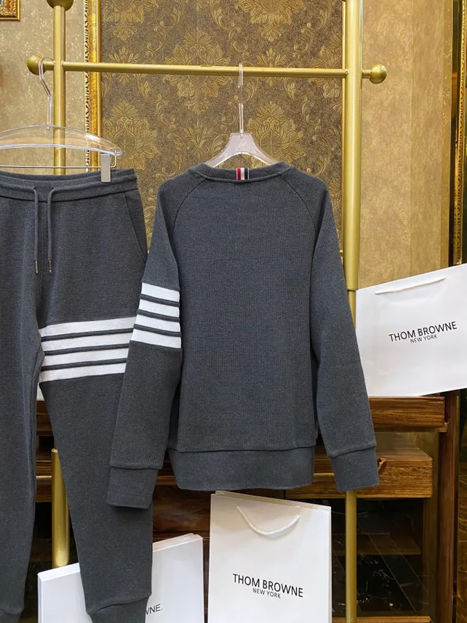 Thom Browne TB Unisex Hoodie Premium Cotton Fabric