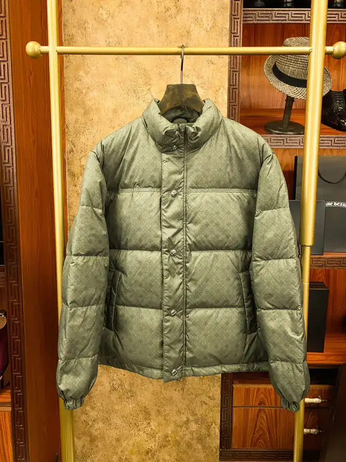Premium Down Jacket Come Hearts, Silver Button, Grained Calfskin Trim