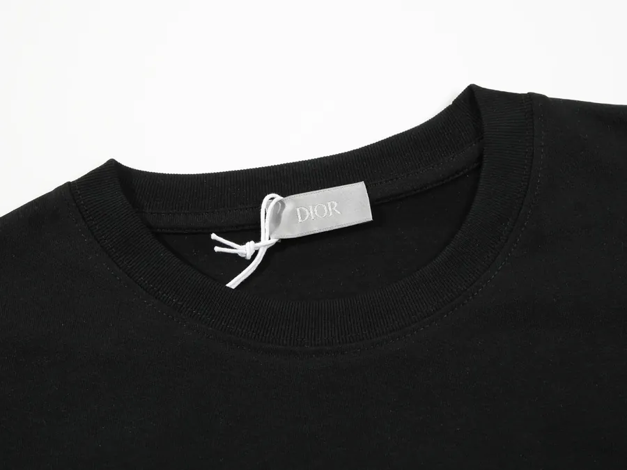 CD Di*Or Print Letter Short Sleeve T Shirt