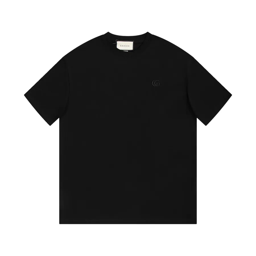 Double G Embroidered Letter Short Sleeve T Shirt
