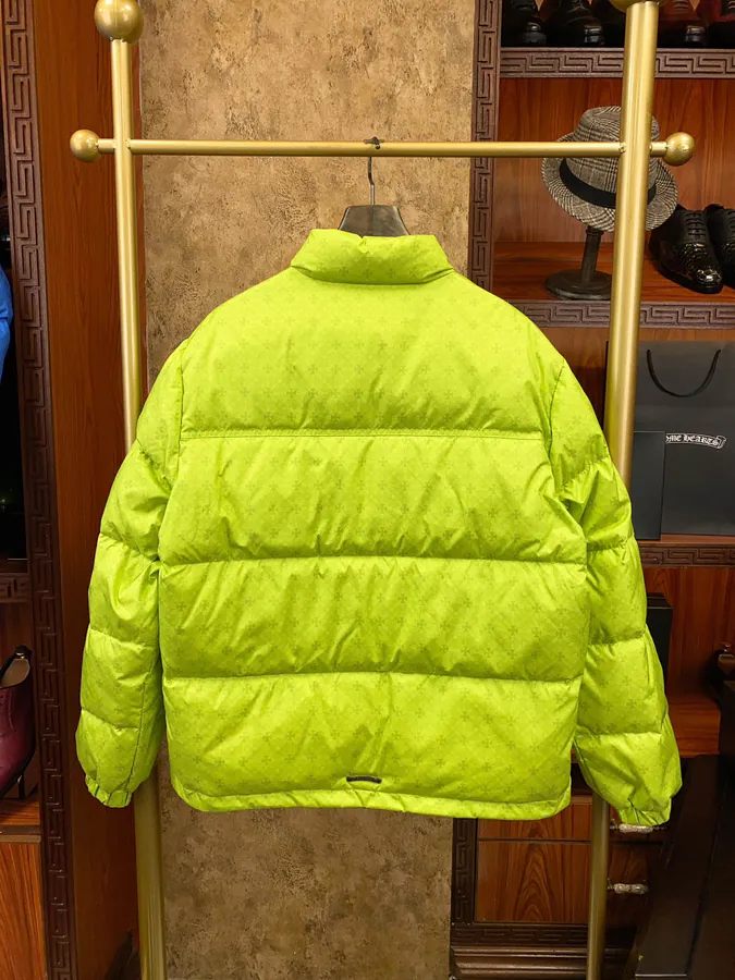 Premium Down Jacket Come Hearts, Dark Pattern Silver Button, Custom Made Black Gray Fabric