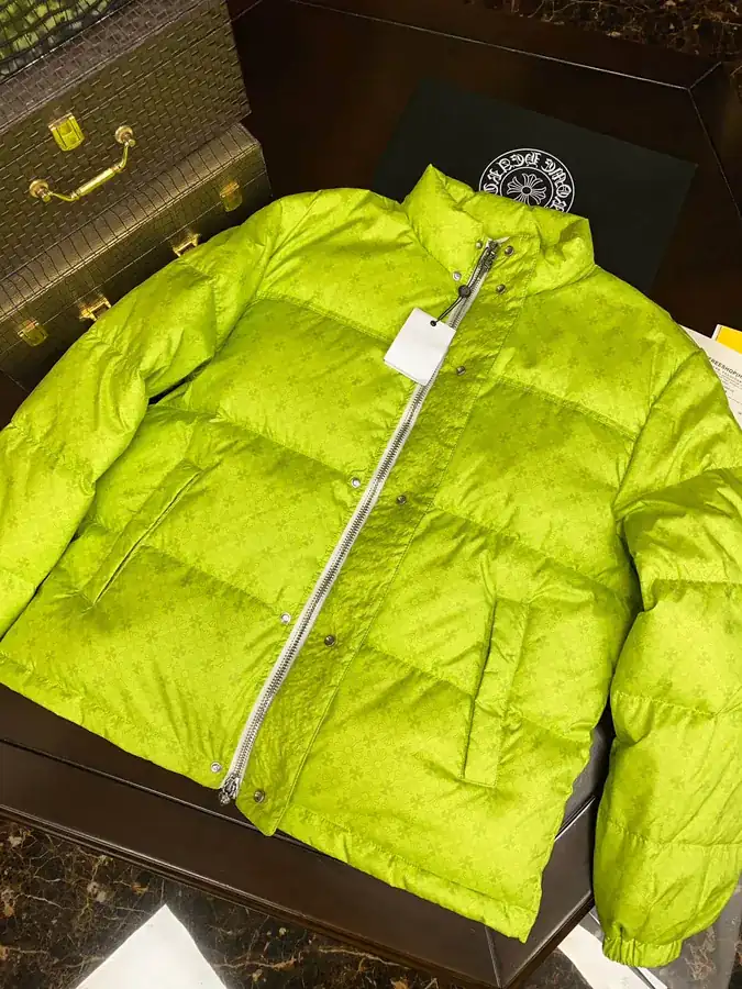 Premium Down Jacket Come Hearts, Dark Pattern Silver Button, Custom Made Black Gray Fabric