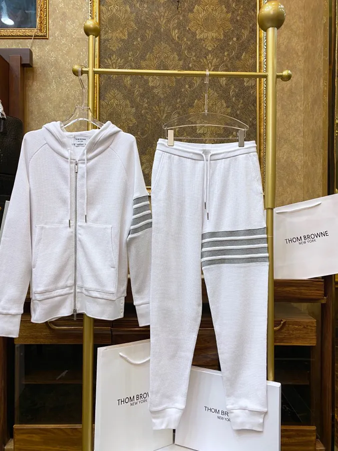 Thom Browne TB Unisex Hoodie in Premium Organic Cotton