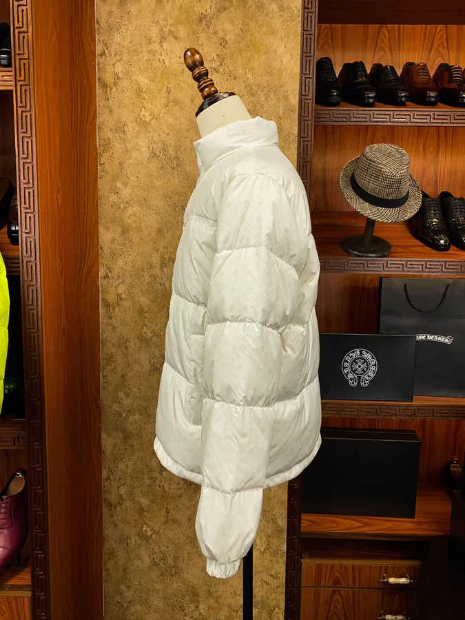 Premium Down Jacket Come Hearts, Silver Button, Dark Pattern