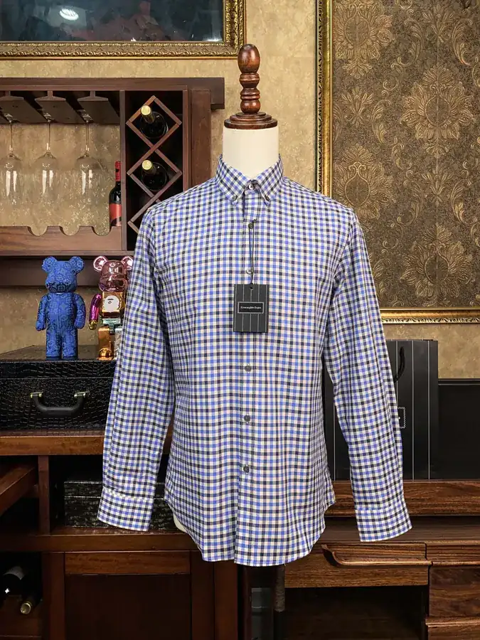 Zegna Premium Series Men's Shirt Luxury A Grade Buttons, Soft Fabric
