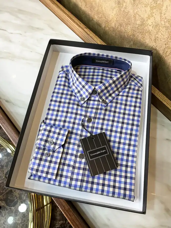 Zegna Premium Series Men's Shirt Luxury A Grade Buttons, Soft Fabric