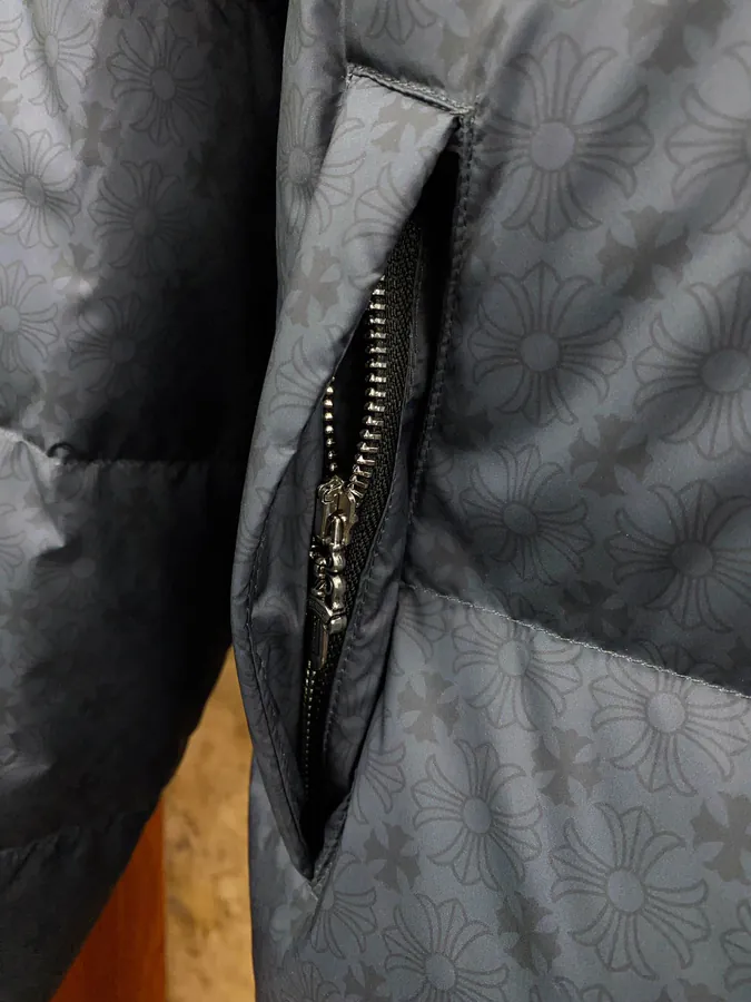 Premium Down Jacket Come Hearts, Dark Pattern Silver Button, Original Purchase