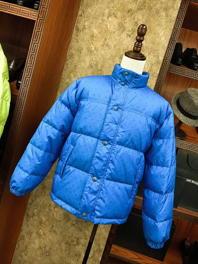 Premium Down Jacket Come Hearts, Dark Pattern Silver Button, Custom Molded Hardware