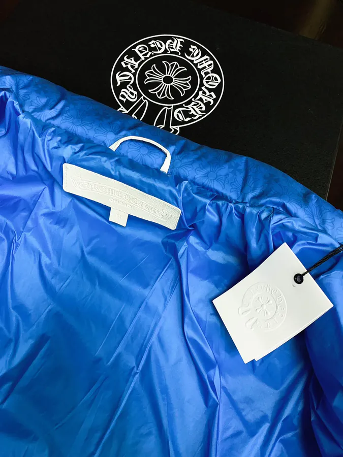 Premium Down Jacket Come Hearts, Dark Pattern Silver Button, Custom Molded Hardware