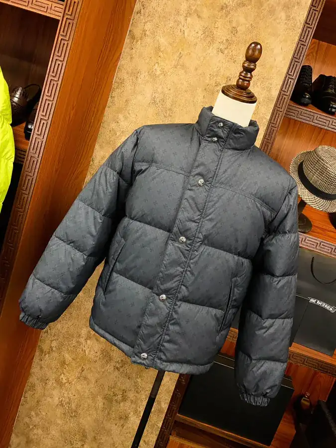 Premium Down Jacket Come Hearts, Dark Pattern Silver Button, Custom Made