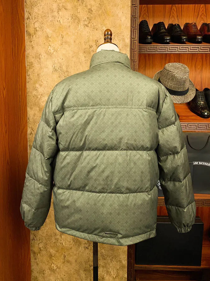 Premium Down Jacket Come Hearts, Dark Pattern Silver Zipper, Custom Made