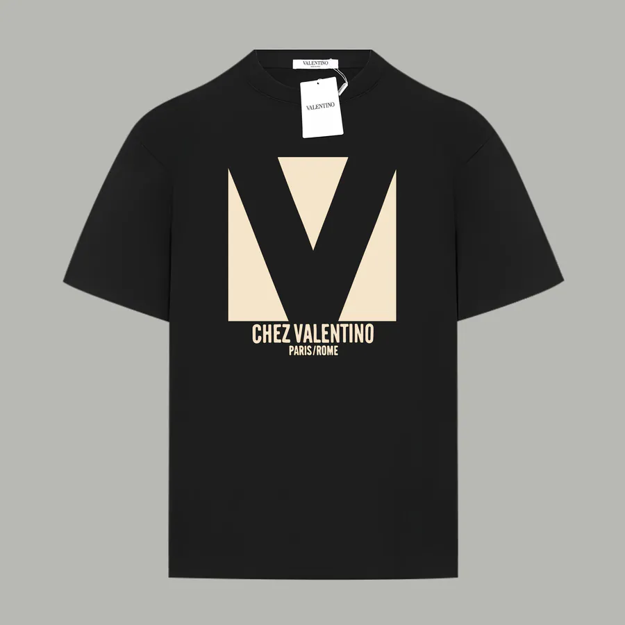 Valentino Classic Logo Print Cotton Short Sleeve