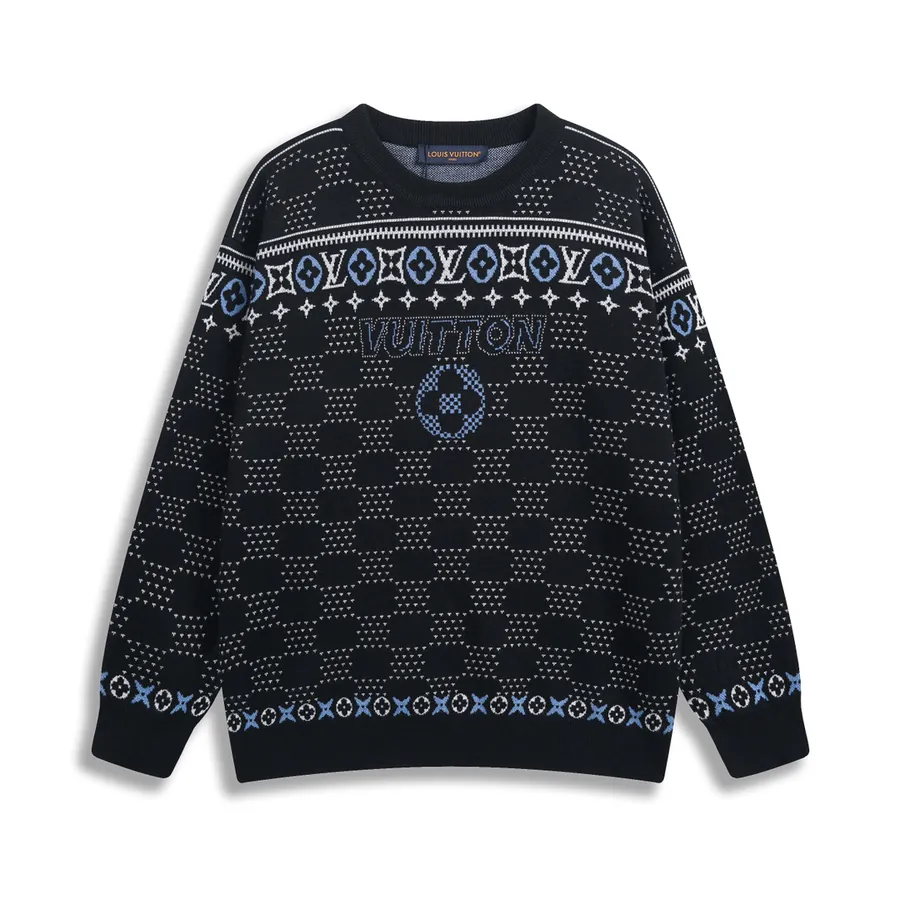 1V Loro Piana New Cable Knit Sweater with Embroidered Pattern