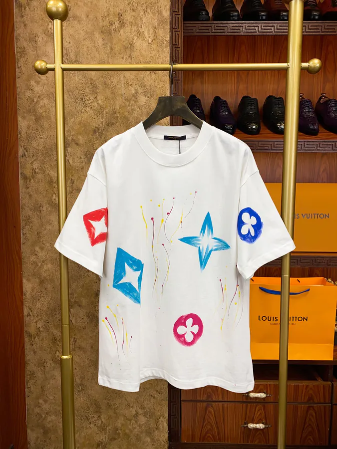 1V Loro Piana Men's and Women's Short Sleeve Trendy and Futuristic Design