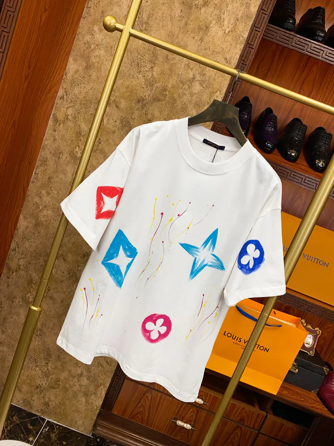 1V Loro Piana Men's and Women's Short Sleeve Trendy and Futuristic Design