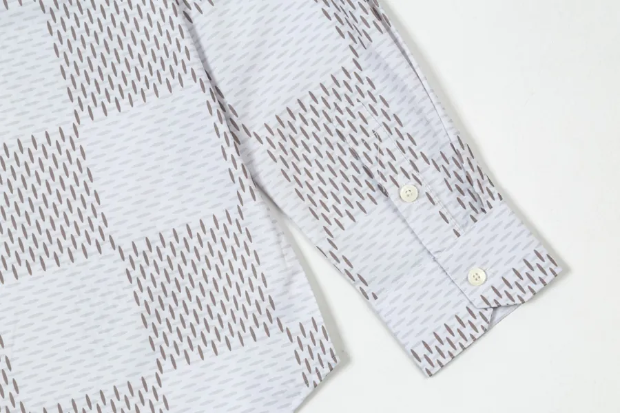 P260 Premium Long Sleeve Print Shirt with Chessboard Pocket