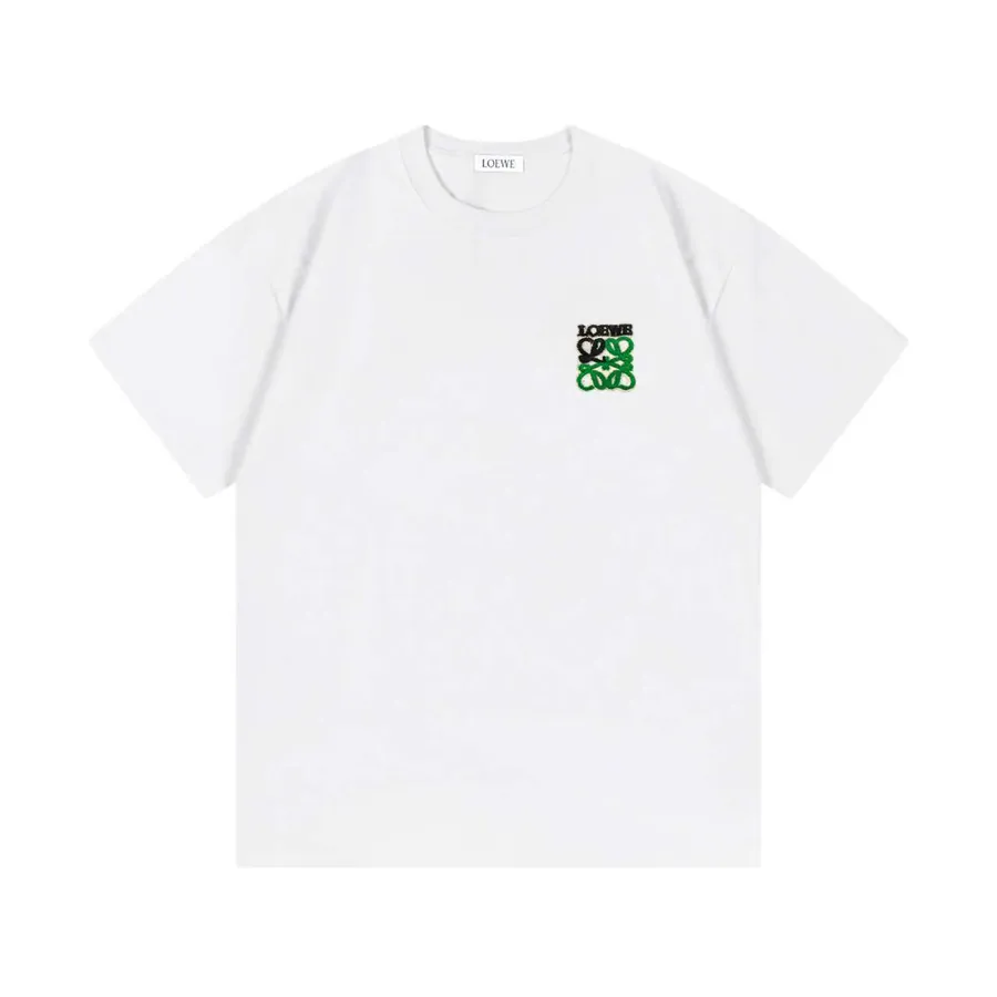 LOEWE 2025 New Collection Letter Logo Brush Stitch T Shirt