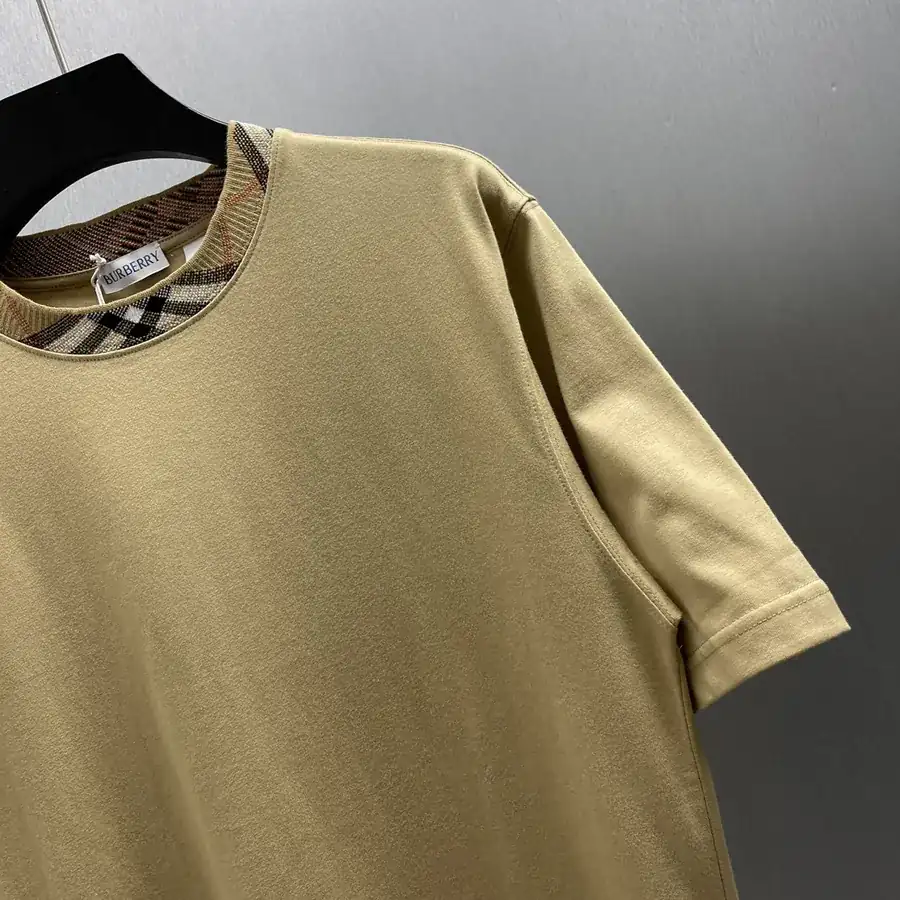 Burberry New Arrival Checked Cotton Work T Shirt