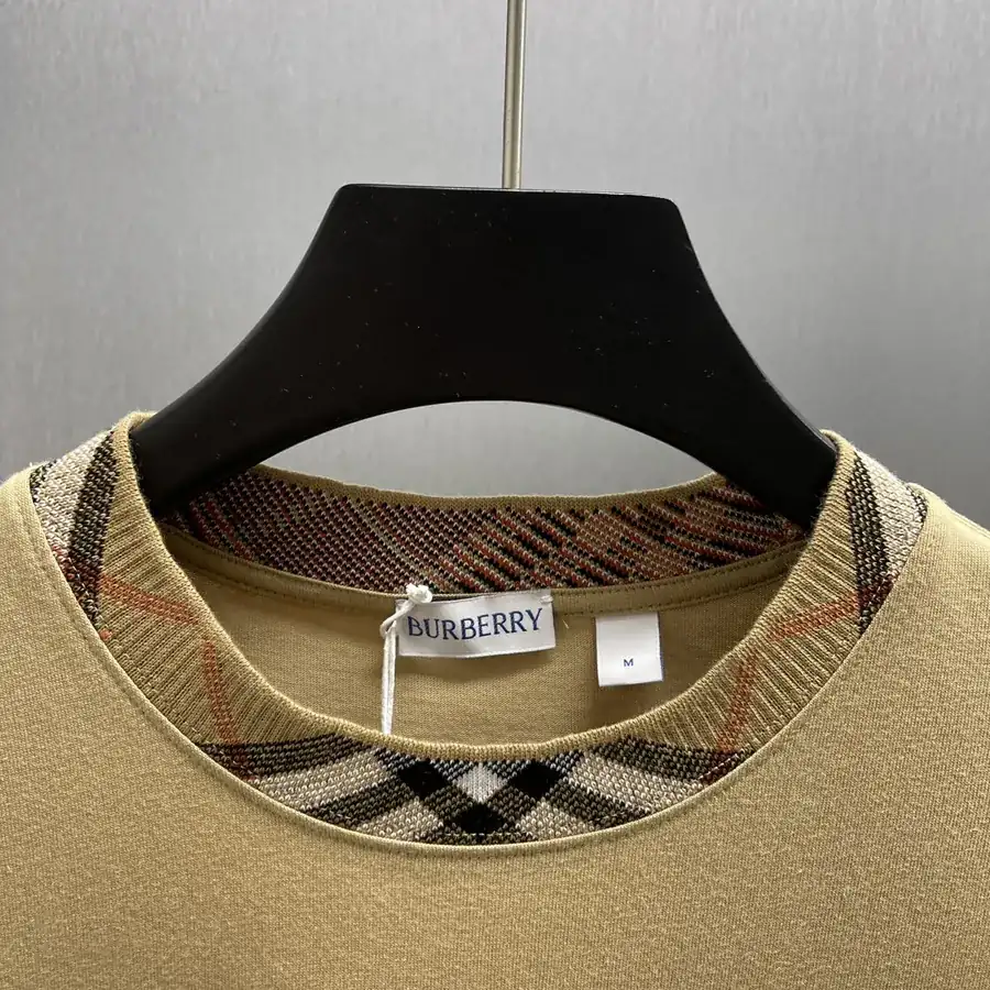 Burberry New Arrival Checked Cotton Work T Shirt