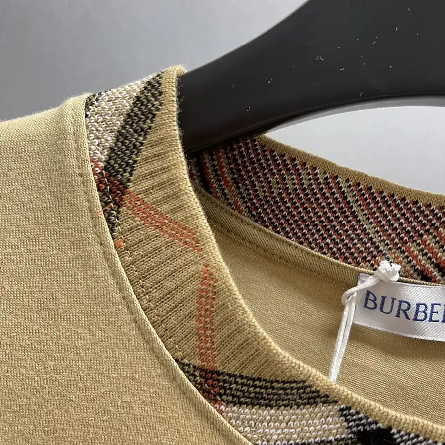 Burberry New Arrival Checked Cotton Work T Shirt