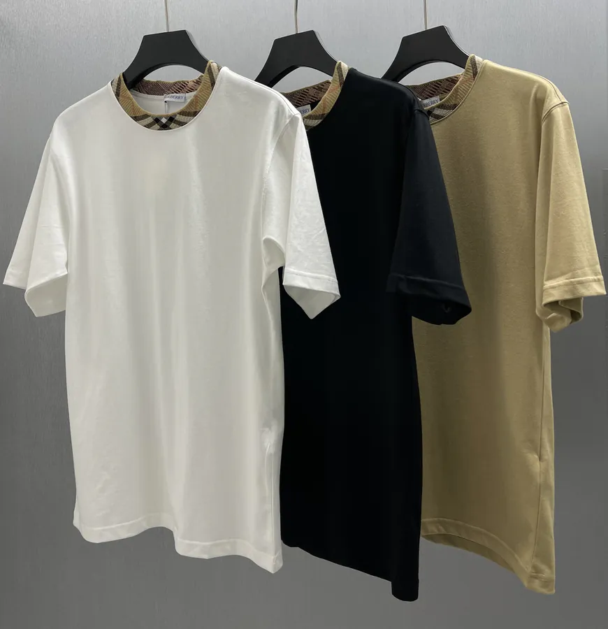 Burberry New Arrival Checked Cotton Work T Shirt