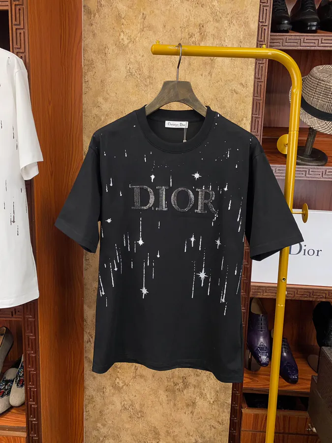 Dior CD Logo T Shirt in Apricot