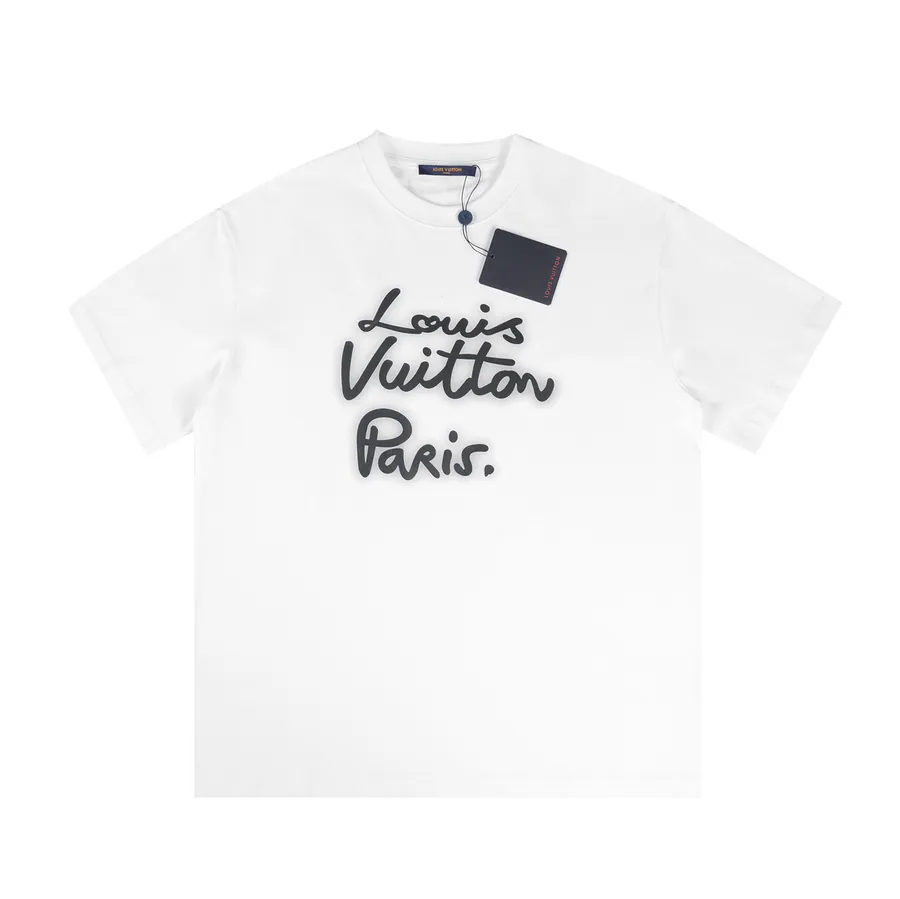 190 Level 25ss New Collection Letter Print Round Neck Short Sleeve T shirt