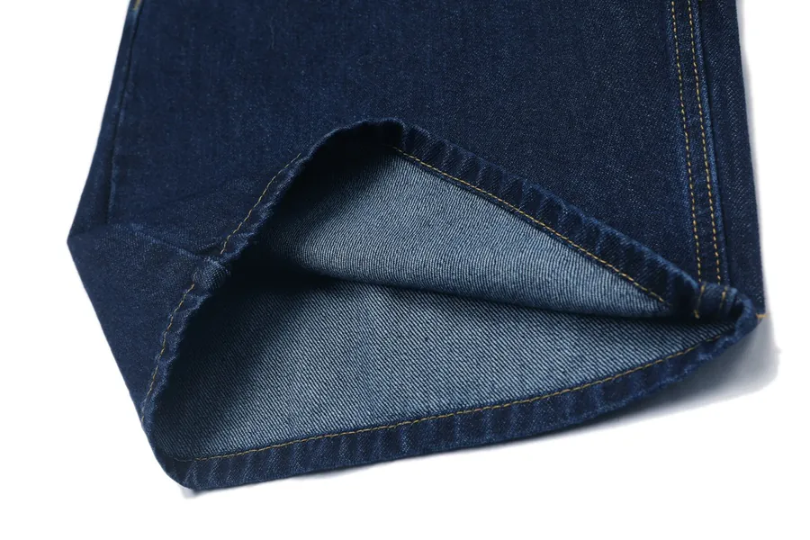 1V Synchronized Batch230 Denim Jeans with Wheat Letter Embroidery