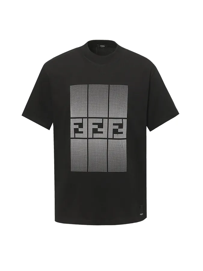 Fendi 25ss FF Print Logo T Shirt Casual Style