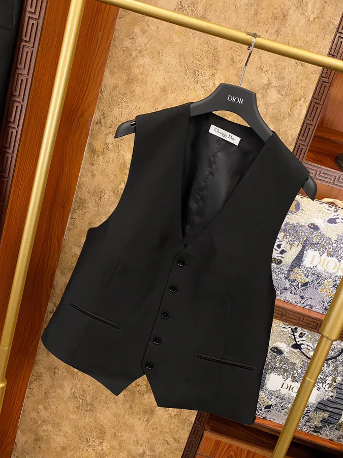 CD DIOR 2024 Fashion Barba Suit Set Men's Premium Leisure Suit, Vest, and Trousers