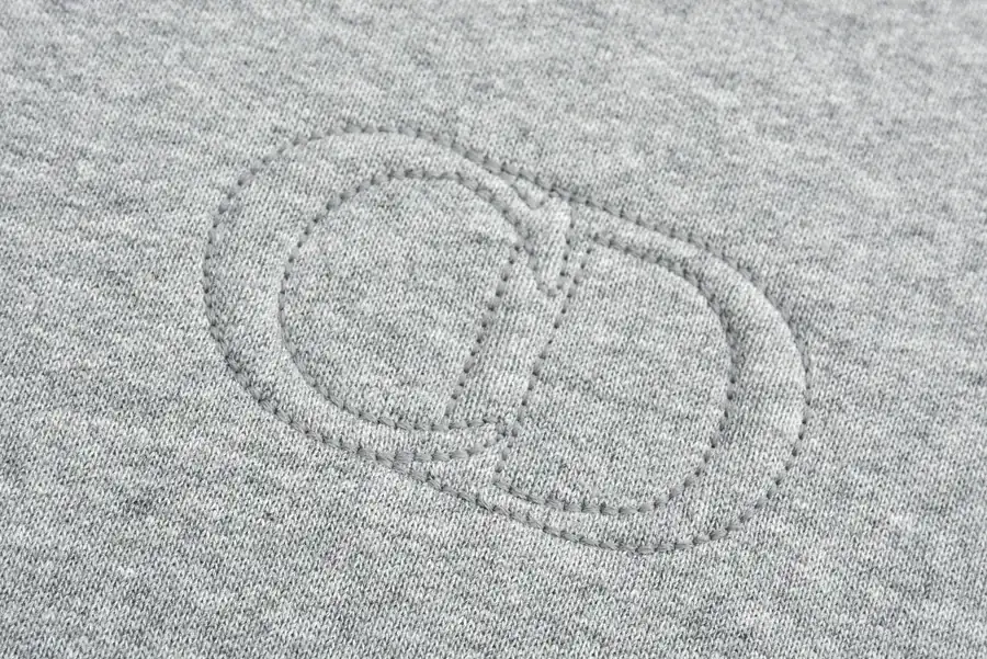 CD Logo Half Zip Hoodie with Stand Collar Unisex