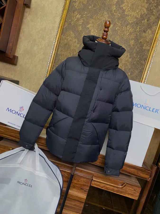 Moncler Madeira Men's Down Jacket with 3D Embossed Lettering
