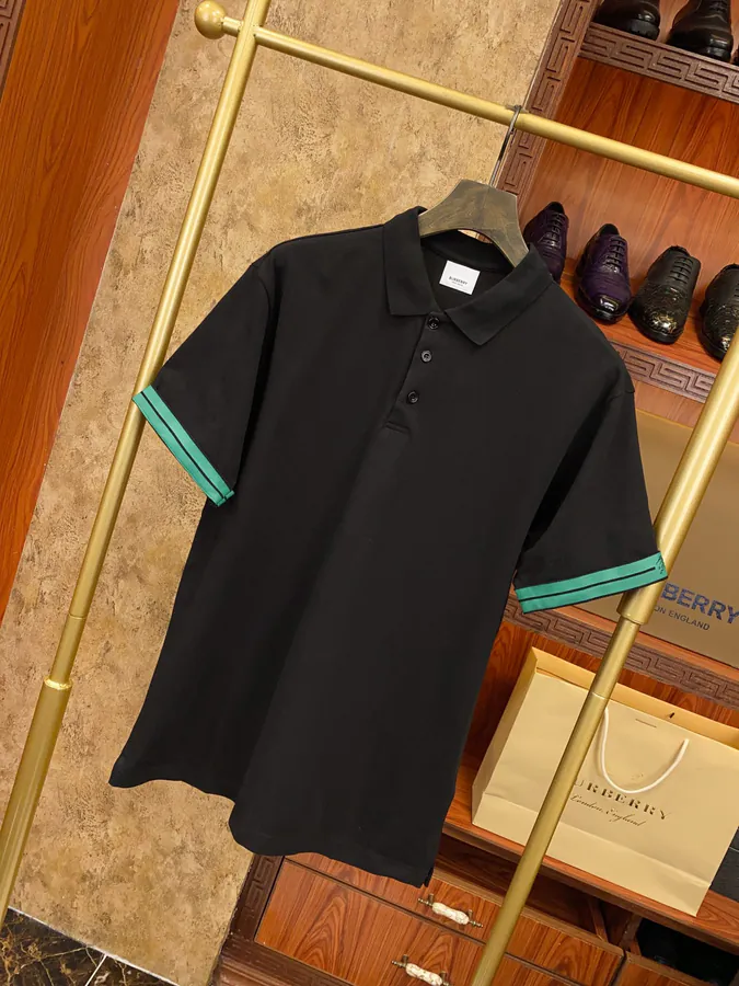 BBR Polo Shirt Classic Collar with Embroidered Lettering, Premium Fabric