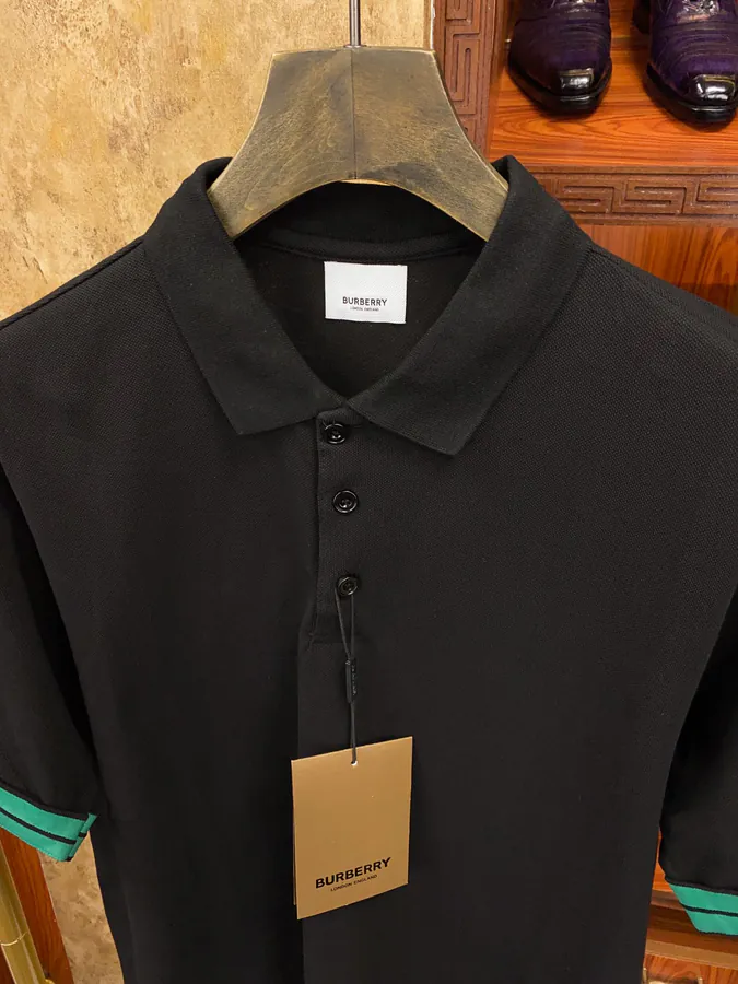 BBR Polo Shirt Classic Collar with Embroidered Lettering, Premium Fabric