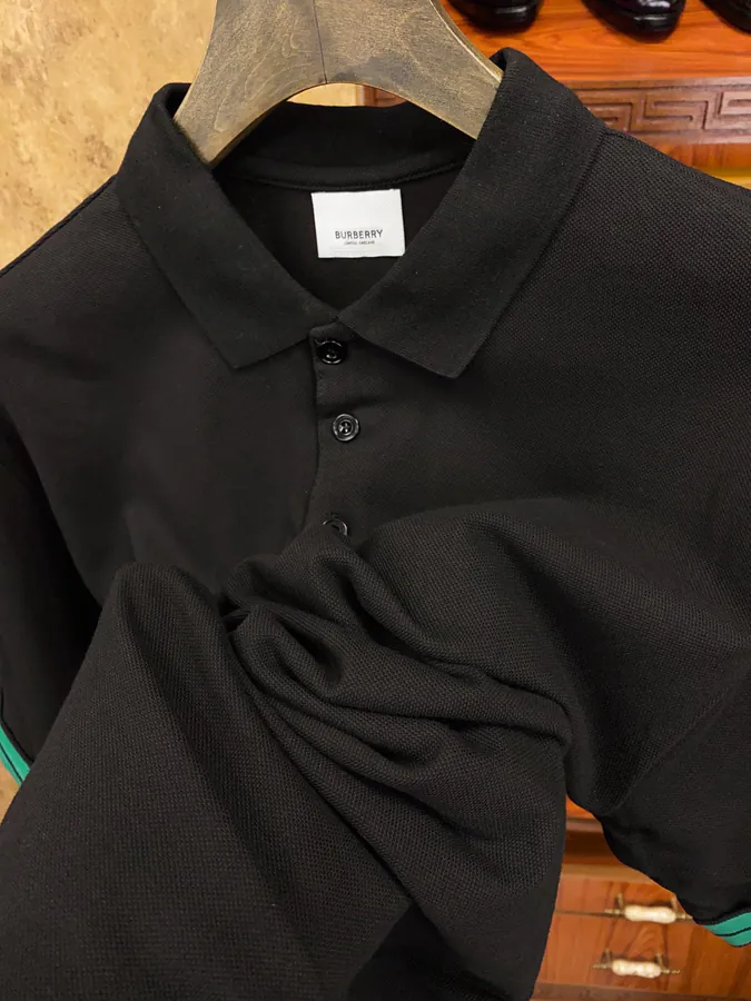 BBR Polo Shirt Classic Collar with Embroidered Lettering, Premium Fabric
