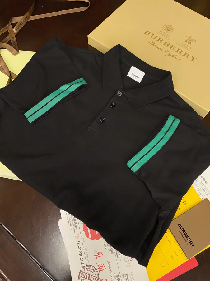 BBR Polo Shirt Classic Collar with Embroidered Lettering, Premium Fabric