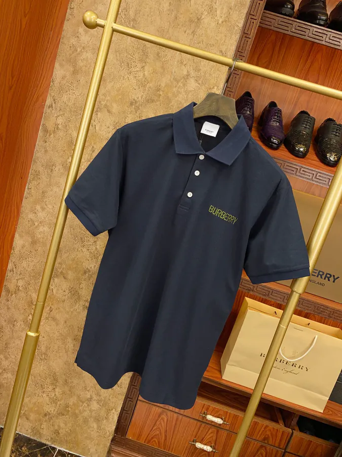 BBR Polo Shirt Classic Collar with Embroidered Lettering, Premium Fabric