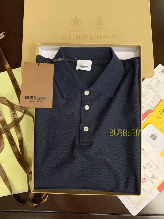BBR Polo Shirt Classic Collar with Embroidered Lettering, Premium Fabric