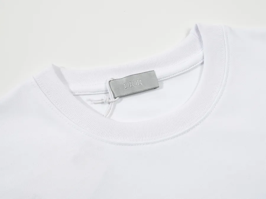 CD Di*Or Print Letter Short Sleeve T Shirt