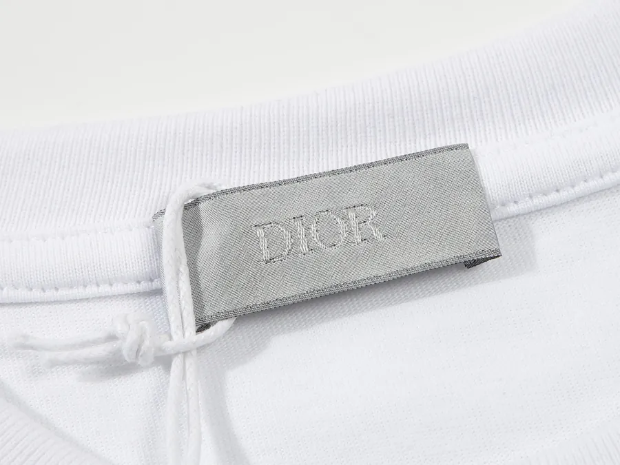 CD Di*Or Print Letter Short Sleeve T Shirt